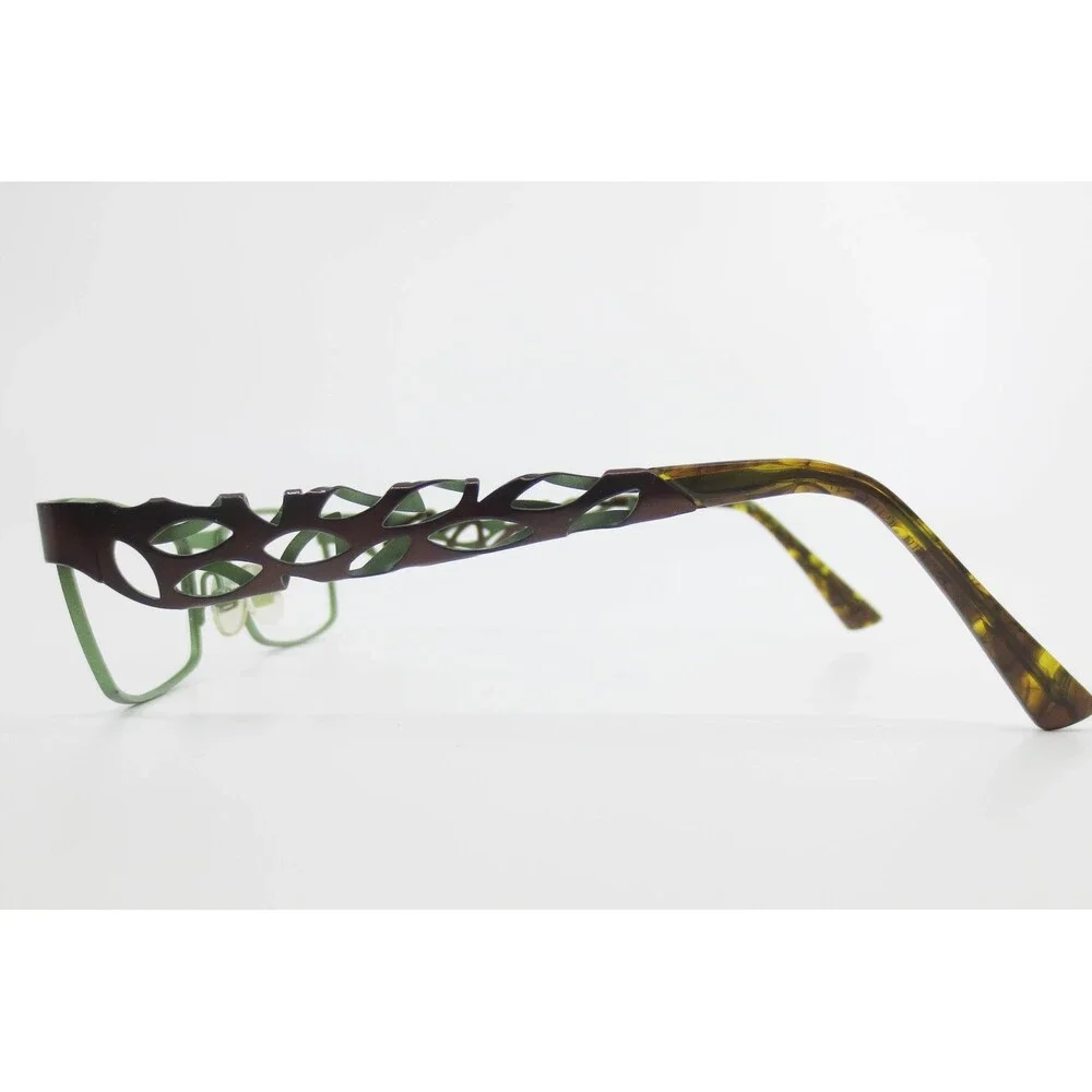 Prodesign Denmark 5140 5031 Brown Green Filigree Eyeglasses Frames 52-17-135